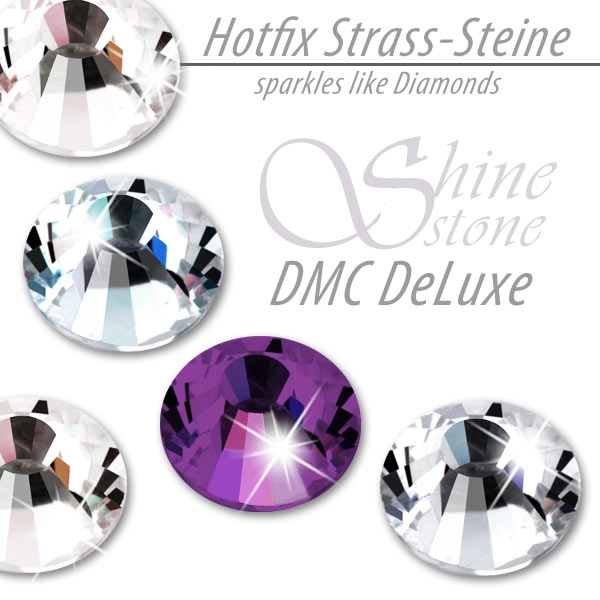 ShineStone DeLuxe Hotfix Strass-Steine SS34 Purpur (Amethyst) zum Aufbügeln