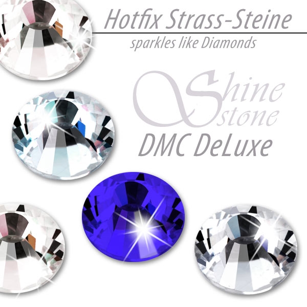 ShineStone DeLuxe Hotfix Strass-Steine SS10 Sapphire zum Aufbügeln