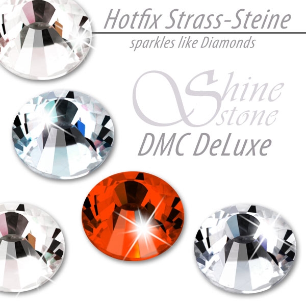 ShineStone DeLuxe Hotfix Strass-Steine SS34 Light Siam zum Aufbügeln