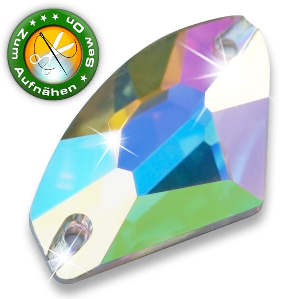 ShineStone DeLuxe - 14mm Fairy Crystal AB Strasssteine zum Aufnähen
