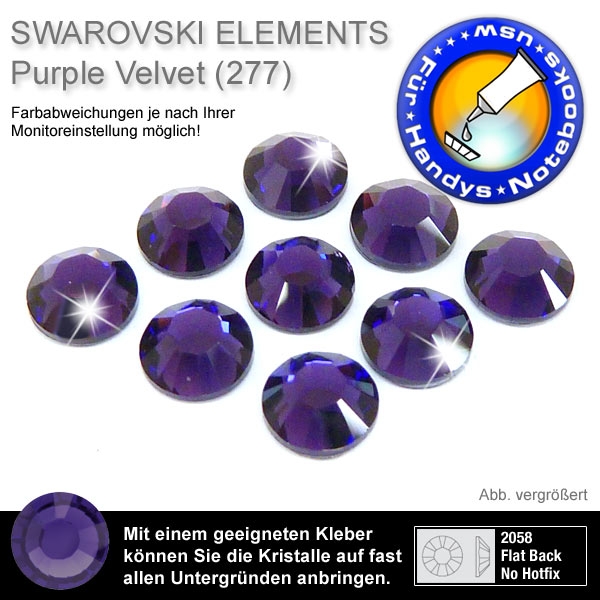 Swarovski 2058 XILION, SS5 Purple Velvet Strasssteine zum Aufkleben