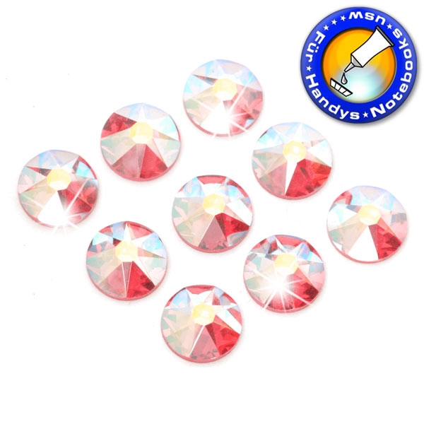 Swarovski 2088 XIRIUS SS20 Light Siam AB Strasssteine zum Aufkleben