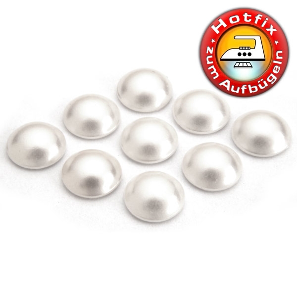 Swarovski 2080 Cabochon Hotfix SS16 Crystal White Pearl zum aufbügeln