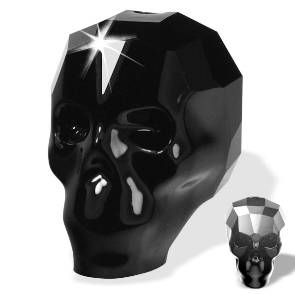 SWAROVSKI Perlen 5750 Totenkopf 19 mm Crystal Jet (Schwarz)