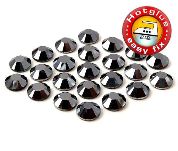 Swarovski 2038 Hotfix SS6 Jet Hematite Strasssteine zum Aufbügeln