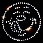 Strass Bügelmotiv "Smilie Nr.5"