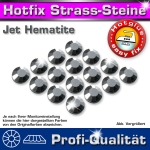 ShineStone 2cut Hotfix Strass-Steine SS16 Schwarz Metallic (Jet Hematite) - Profi-Qualität