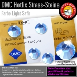 DMC Hotfix Strass-Steine SS20, Safirblau hell