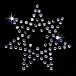 Strass Bügelmotiv "Glitzernder 7zack Stern gefüllt"