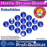 ShineStone 2cut Hotfix Strass-Steine SS20 Dunkelblau (Cobalt) - Profi-Qualität