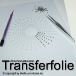3 Bögen Bügel-Transferfolie 20 x 25 cm für Strasssteine
