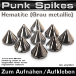 Killer Nieten, Kunststoff, 8 mm, Hematite, z. Aufnähen/Aufkleben