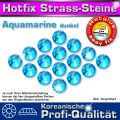 ShineStone 2cut Hotfix Strass-Steine SS6 Dunkles Aquamarine Blau (Capri Blue) - Profi-Qualität