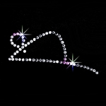 Strass Bügelmotiv "Maus"