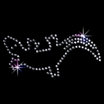 Strass Bügelmotiv "Echse"