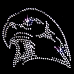 Strass Bügelmotiv "Falkenkopf"