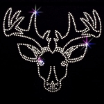 Strass Bügelmotiv "Hirschkopf"