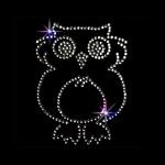 Strass Bügelmotiv "Eule"