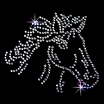Strass Bügelmotiv "Pferdekopf"