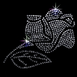 Strass Bügelmotiv "Rose Nr1"