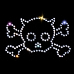 Strass Bügelmotiv "Totenköpfchen kleiner Teufel"