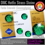 DMC Hotfix Strass-Steine SS20, Smaragdgrün (Emerald)