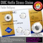 DMC Hotfix Strass-Steine SS20, Hellgrau Transparent