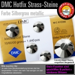 DMC Hotfix Strass-Steine SS20, Silbergrau metallic