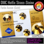 DMC Hotfix Strass-Steine SS20, Gold metallic