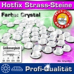 ShineStone 2cut Hotfix Strass-Steine SS8 Kristall - Profi-Qualität