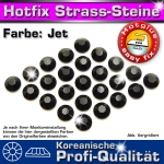 ShineStone 2cut Hotfix Strass-Steine SS16 Schwarz (Jet) - Profi-Qualität