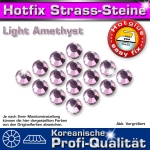ShineStone 2cut Hotfix Strass-Steine SS16 Helles Amethyst (Light Amethyst) - Profi-Qualität
