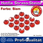 ShineStone 2cut Hotfix Strass-Steine SS20 Rot (Siam) - Profi-Qualität