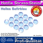 ShineStone 2cut Hotfix Strass-Steine SS6 Helles Safirblau (Light Sapphire) - Profi-Qualität
