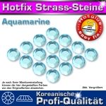 ShineStone 2cut Hotfix Strass-Steine SS16 Hellblau (Aquamarine) - Profi-Qualität