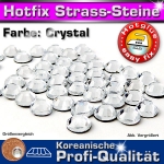 ShineStone 2cut Hotfix Strass-Steine SS34 Kristall - Profi-Qualität