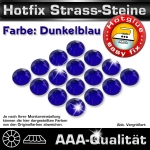 Hotfix Strass-Steine, SS16, Dunkelblau (Kobalt), in AAA-Qualität