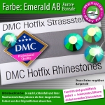 DMC Hotfix Strass-Steine SS16 Farbe Smaragdgrün AB (Emerald AB)