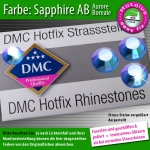 DMC Hotfix Strass-Steine SS10 Farbe Safirblau AB