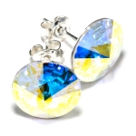 Sterling Silber Ohrstecker gefertigt mit Swarovski® Rivoli Kristallen Crystal AB