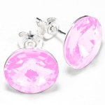 Sterling Silber Ohrstecker gefertigt mit Swarovski® Rivoli Kristallen Violet