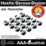 Hotfix Strass-Steine, SS16, Silbergrau Metallic (Hematite), in AAA-Qualität