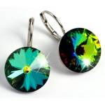 Ohrhänger gefertigt mit SWAROVSKI Rivoli Kristallen 12mm Crystal Vitrail Medium