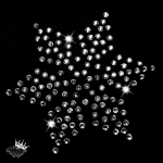 Strass-Bügelbild Schneeflocke 67mm