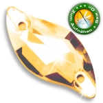 ShineStone DeLuxe - 20mm Blatt geschwungen Crystal AB Strasssteine zum Aufnähen