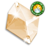 ShineStone DeLuxe - 20mm Hexagon Golden Shadow Strasssteine zum Aufnähen