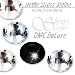 ShineStone DeLuxe Hotfix Strass-Steine SS34 Dunkelrot Schwarz Jet zum Aufbügeln