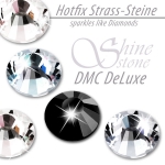 ShineStone DeLuxe Hotfix Strass-Steine SS34 Dunkelrot Schwarz Hematite Jet Hematite zum Aufbügeln