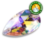 ShineStone DeLuxe - 12mm Tropfen Crystal AB Strasssteine zum Aufnähen
