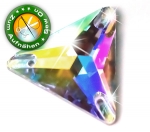 ShineStone DeLuxe - 22mm Dreieck Crystal AB Strasssteine zum Aufnähen